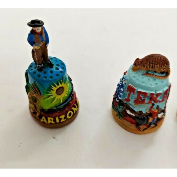 Vintage Bone China Thimbles Lot of  3 Hand Made & Hand Painted  circa 2002 - Picture 6 of 12